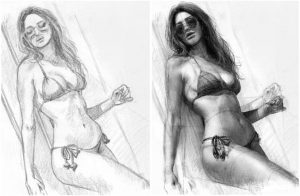 【受講生デッサン添削】正確に人物のプロポーションを描くためには